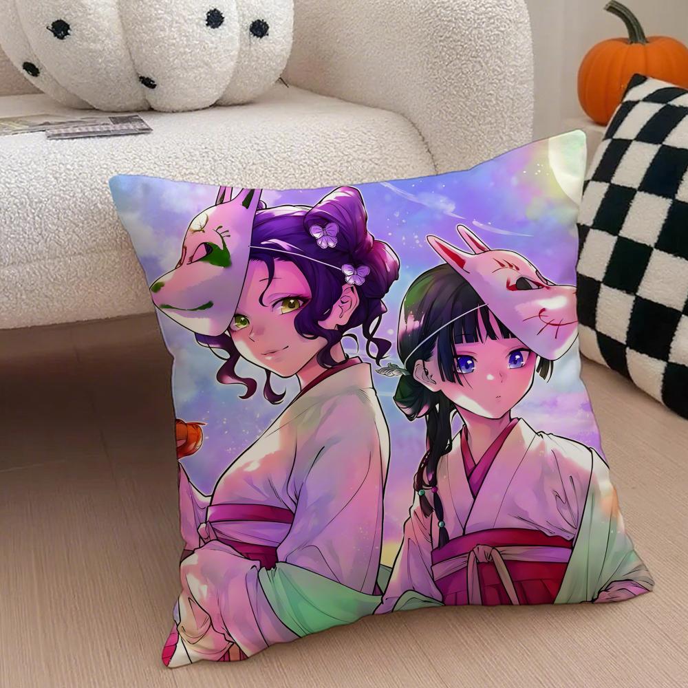 Classic Japanese Anime TThe Apothecary Diaries Cushion Cover Throw Pillow Cover Hidden Button Durable Polyester Chair Cushion