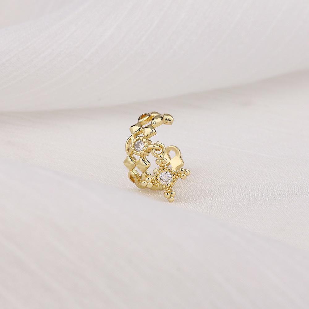 1pc Delicate Zircon Cute Clip Earrings for Women Female No Piercings Buckle Ear Cuff Fake Cartilage Ear Fashion Jewelry EF129