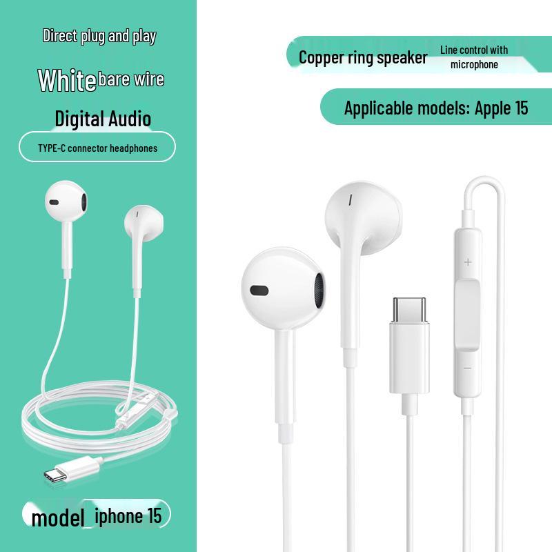Apple Kabelgebundene Kopfhörerkabel für iPhone 14/15/16/17 mit In-Ear Gaming-Steuerung