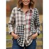 Retro Versatile Loose Plaid Shirt for Women