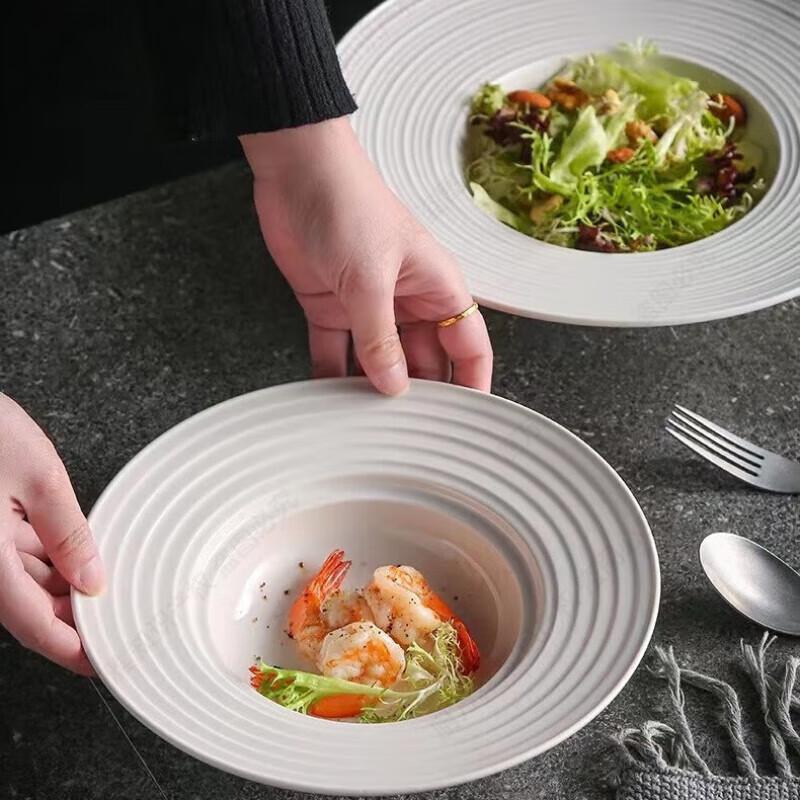 Chefwanyao Ceramic Straw Hat Deep Plate