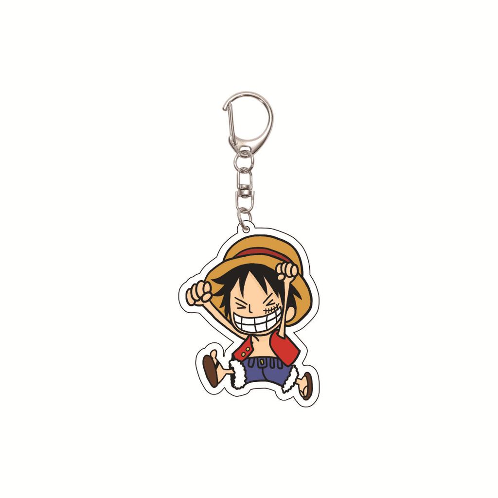 Anime One Piece keychain/clip with Chopper and Zoro Acrylic Keychain, Cartoon Acrylic Keychain Gift, Luffy Bag Keychain