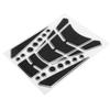 Motorcycle Fuel Tank Sticker Sponge Tape Round Dot Universal Personalized Pad Protector(Black Silver )