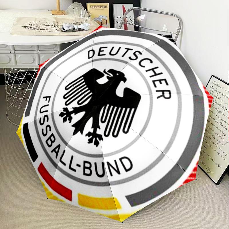 1PC Germany Football Emblem Printed Umbrella Folding umbrella, automatic umbrella 8-Frame for Travel, camping Fan gifts Christmas Gifts