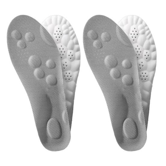 2 Pairs Memory Foam Sports Insoles for Men Women Breathable Shock Absorption Shoe Inserts Trim-to-Fit Ergonomic Foot Support Inserts