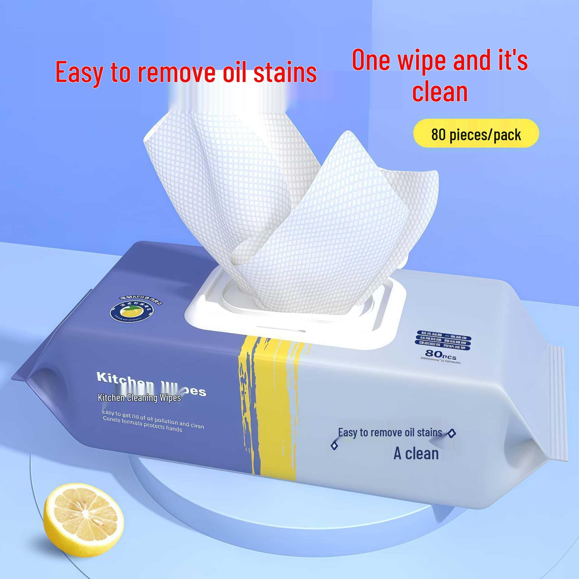 

Утолщенные кухонные обезжиривающие влажные салфетки для вытяжки и удаления пятен Small Disposable Kitchen Wet Wipes