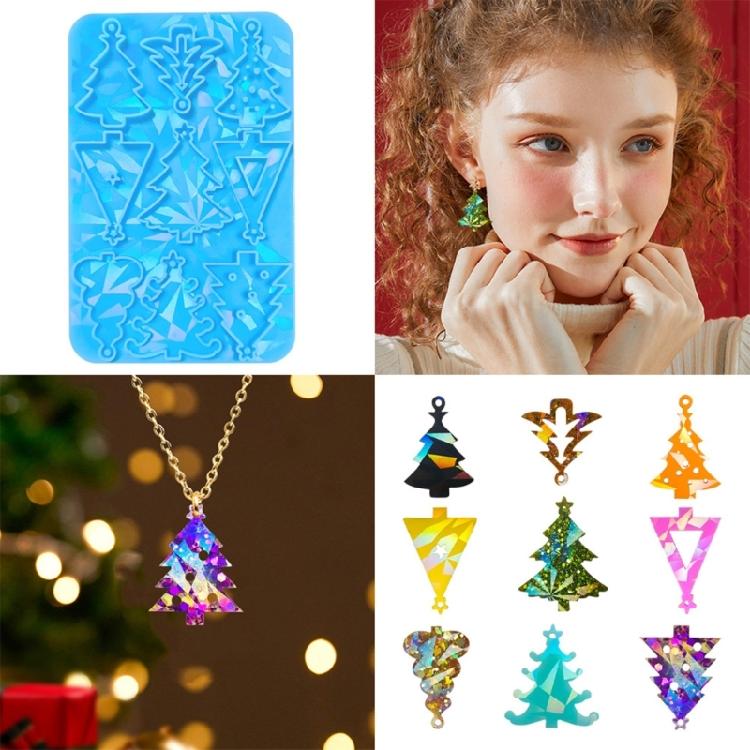 Beautiful Christmas Tree Mold DIY Craft Holiday Decoration Holographic Tree Mold