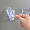 Straight Hook Transparent Strong Viscose Six Straight Hook No Marks No Punching Hole Behind The Door Toilet Storage Wall Hook