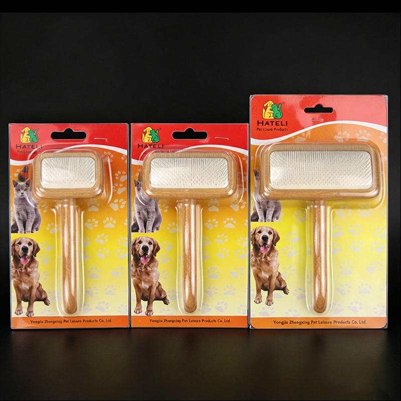 Dog Brush Wooden Dogs Comb Pet Hair Remover Dog Grooming Protect Brushes for Dogs Floating Hair Cleaning Comb Massage Cat Brush