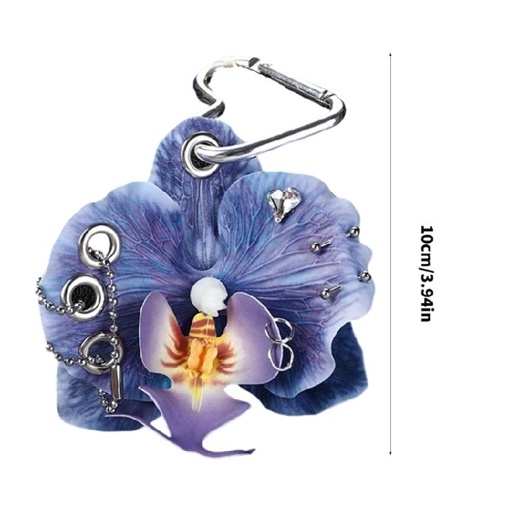 Künstlerischer Blumenschlüsselanhänger Für Schlüssel Schlüsselorganizer Geschenk Dekorativer Phalaenopsis Schlüsselhalter Stilvoller Schlüsselanhänger Anhänger