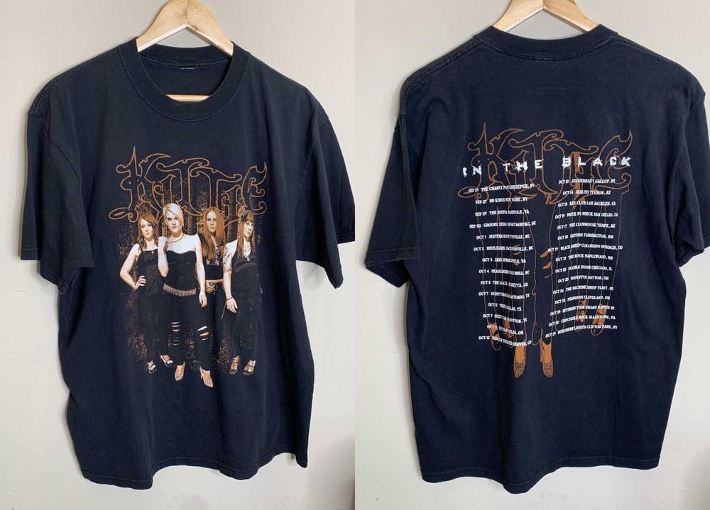2 Sides Kittie Into The Black Tour Band Black TShirt Reprint S5XL CS164 Unisex T-Shirt M