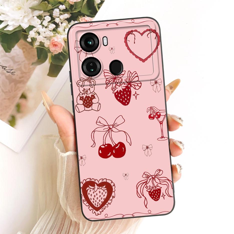 For Itel P40 Case P662L Cute Cat Panda Cartoon Cover Shockproof Soft TPU Phone Case For Itel P40 Plus P683L P 40 ItelP40 + Shell