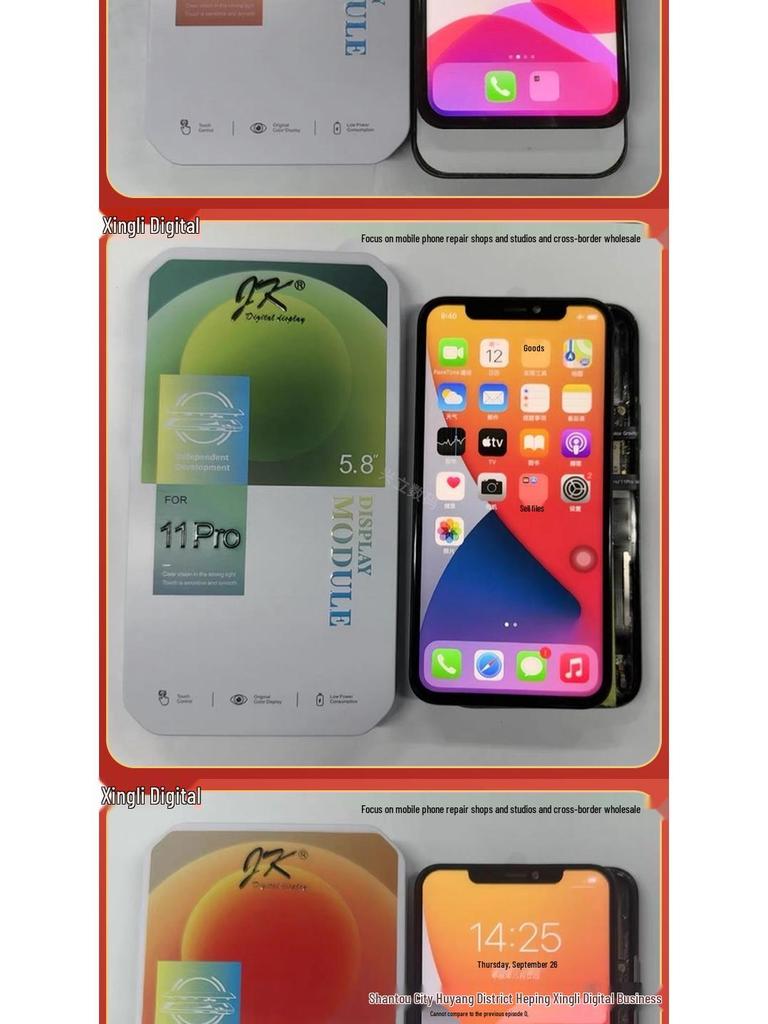 Bildschirmeinheit Kompatibel mit iPhone JK X XS MAX XR 11-15 PRO MAX