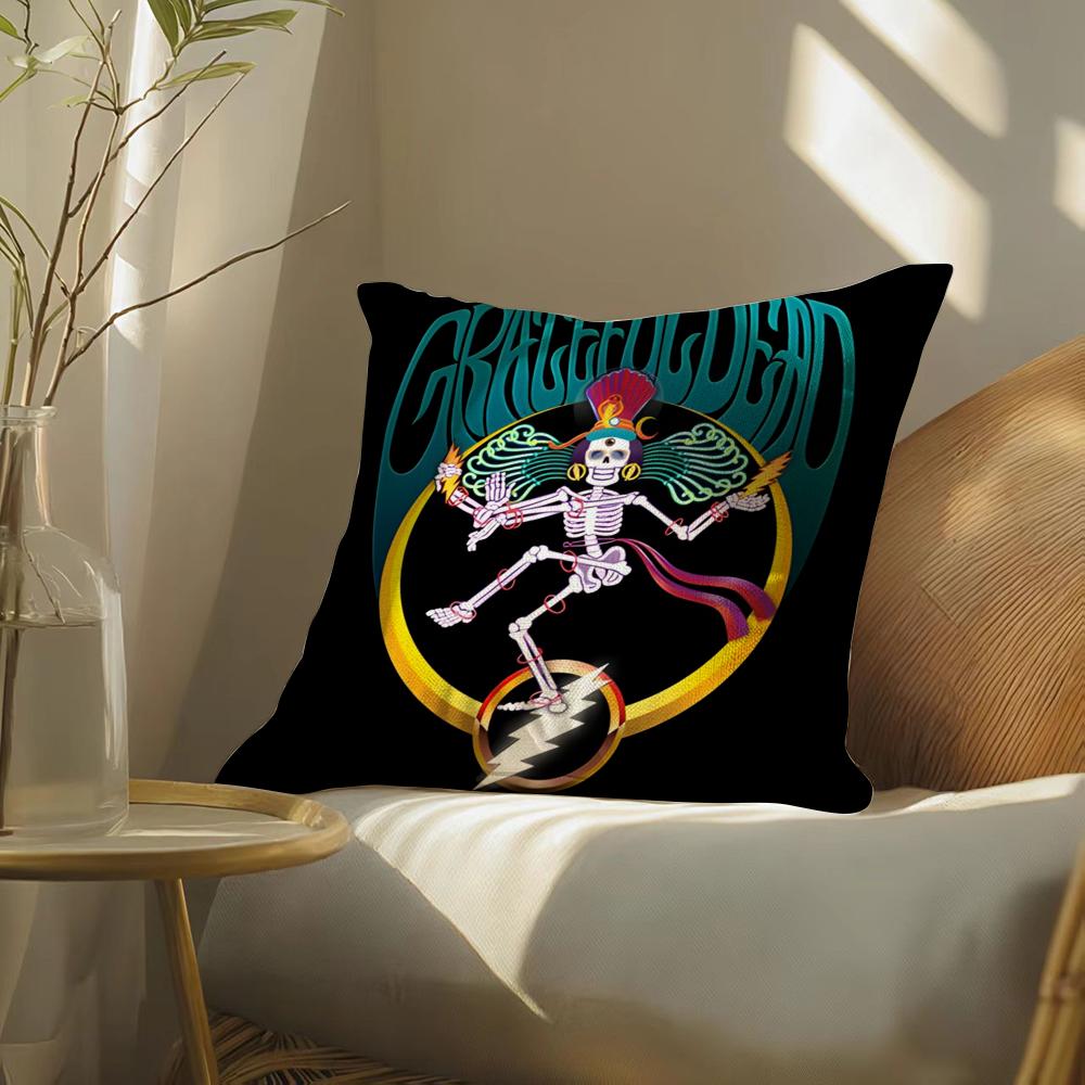 Gratefuldeadrockband Pillow Case Pillowcase, Double-Sided Printed, Sofa Cushion, Bedroom Headboard