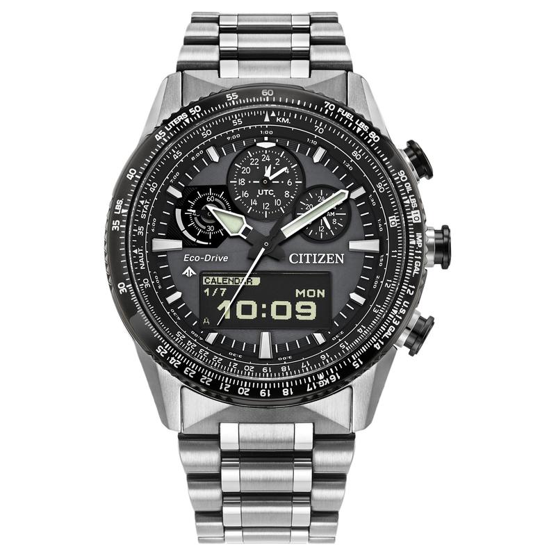 

CITIZEN Eco-Drive Series 200 Meters Waterproof Modern Style Solar Quartz Steel Strap 43mm Men s Watch Black Dial JV2006-55H чорний