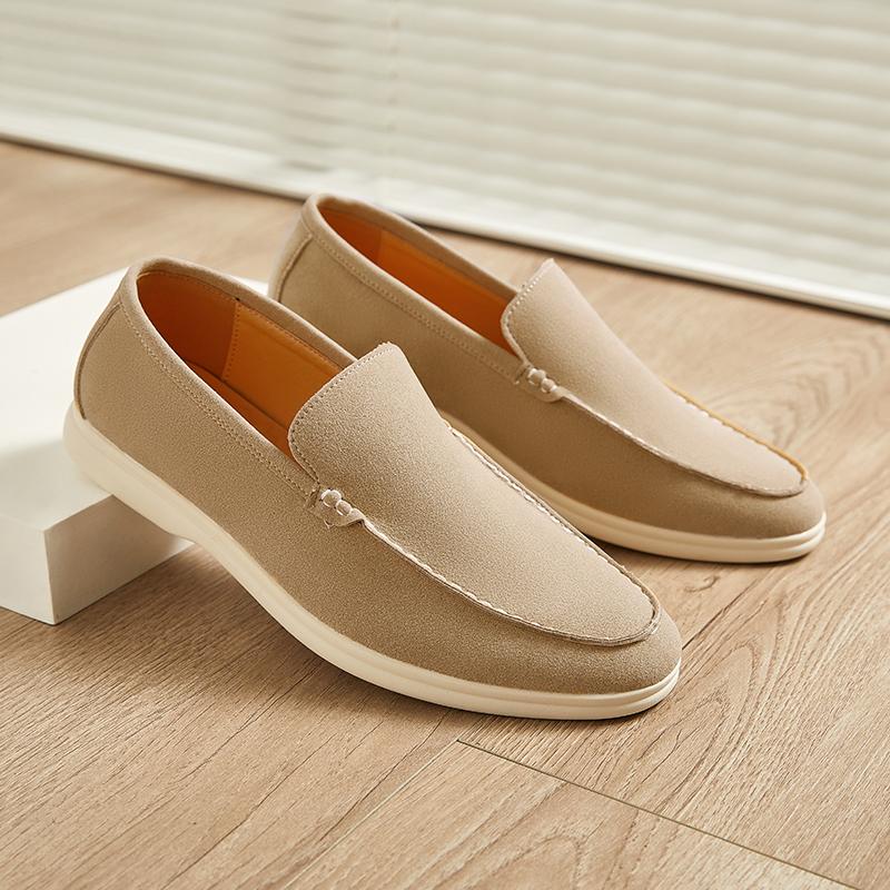 Fashion Men Business Loafers European and American Casual Soft Leather Lightweight Driving Fashion Shoes British Gentleman Shoes Men