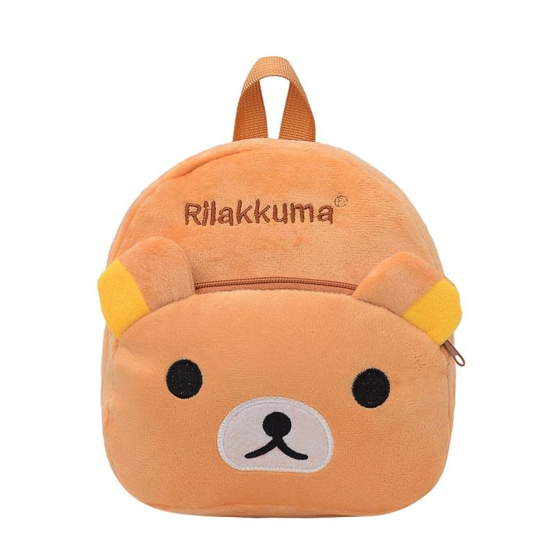 Cute Baby Children Plush Backpack Cartoon Anime Korean Version Kindergarten Early Education Shoulder Bag Anti-theft Shockproof 20*25cm