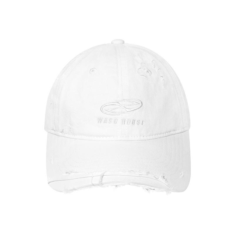 Hat Men's Street Old Ripped Denim Baseball Cap Women's Trend Brand Letter Embroidery Cap Big Head Circumference