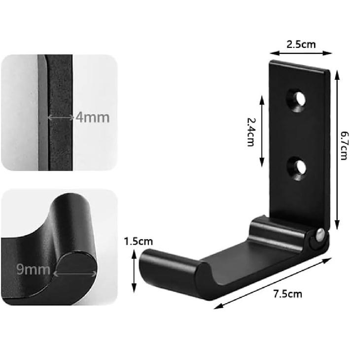 BetterJonny 6 Pcs Folding Coat Hooks, Heavy Duty Foldable Hooks Wall Mounted Aluminum Alloy Wall Hanger Hook for Hanging Coat, Bags, Hat, Backpacks,