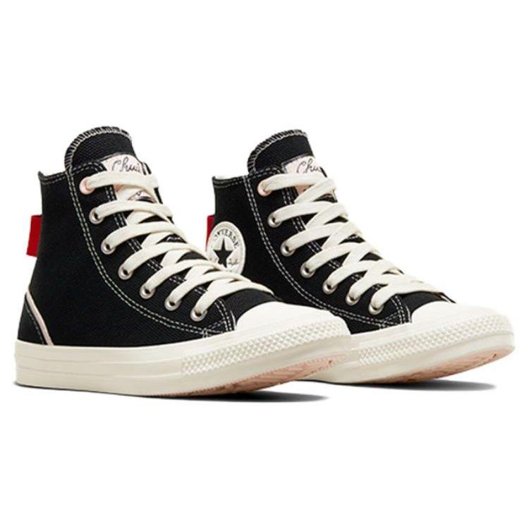 Converse Chuck Taylor All Star High Siyah Egret Kadın Spor Ayakkabı Kırmızı A07118C