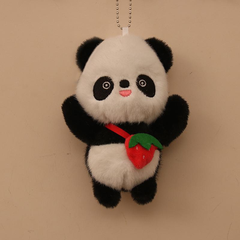 Fruit Shoulder Bag Panda Pendant Plush Toy Doll Bag Pendant Grab Machine Doll Small Gift Souvenir
