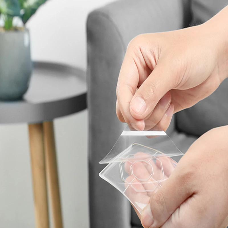 Anti Slip 4Pc Transparent Silicone Furniture Foot Mat Table Sofa Foot PU Adhesive Patch Anti-collision Bed Leg Mute Non-slip Mat