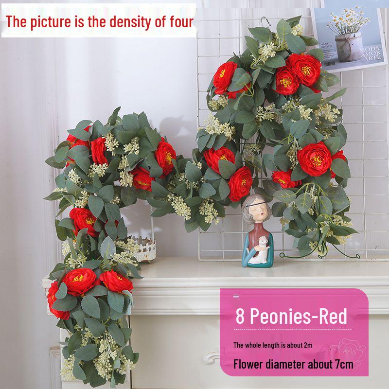 Artificial Rose Vine Hanging Basket and Arch Decoration