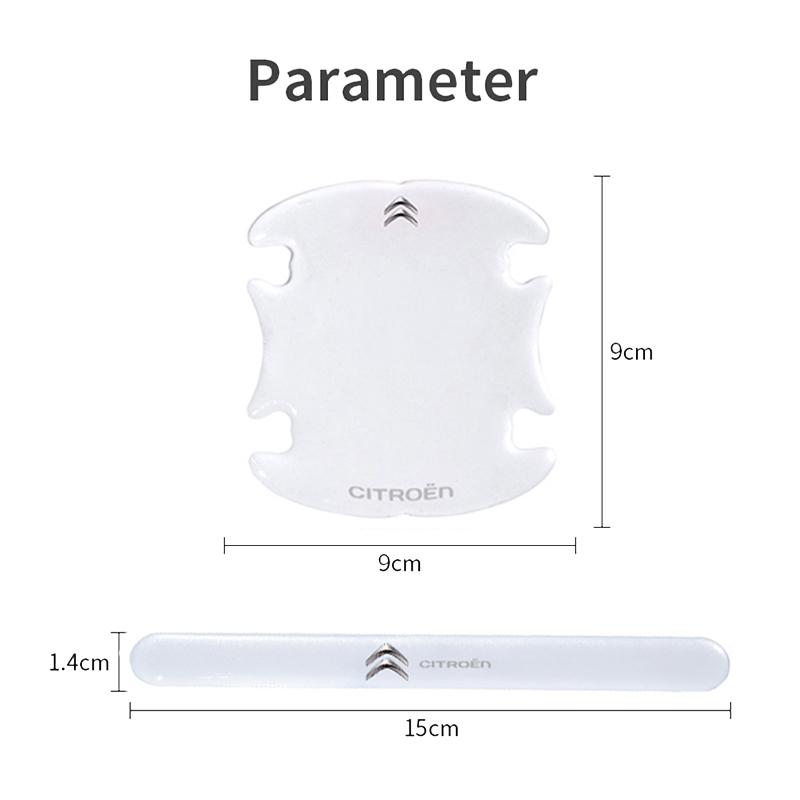 8Pcs TPU Citroen Car Door Handle Protector Anti-Scratch Sticker For C3 C4 C5 Berlingo Picasso Auto Door Edge Guard Accessories