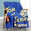 Warner (10) Customize Your Name Blanket Throw Customizable Blanket Soft & Cozy for Living Room Couch Sofa Home Decor Four Seasons Multipurpose