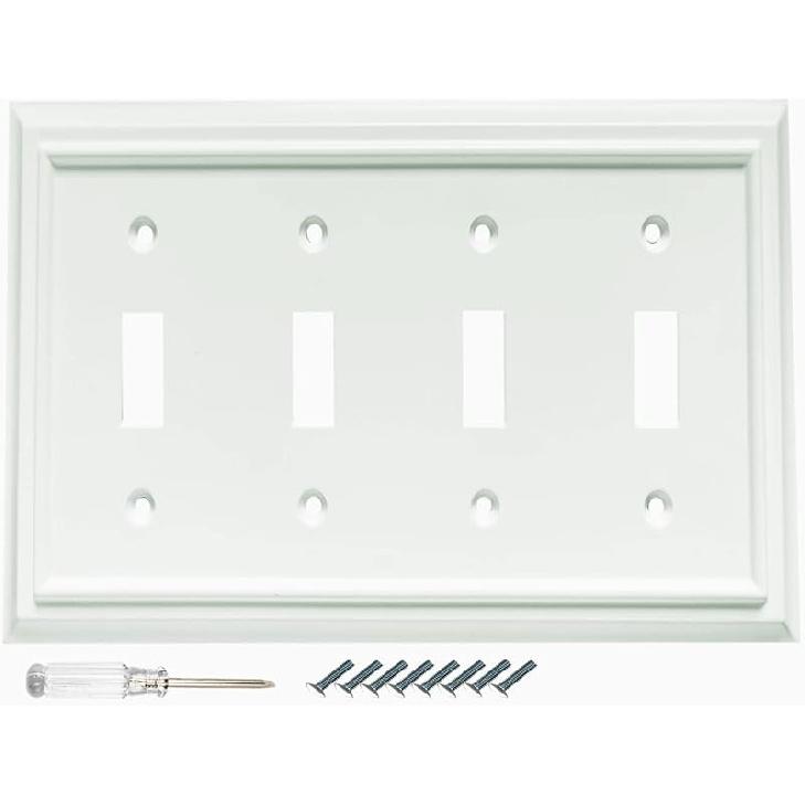 Wall Plates, Duplex Outlet Covers, Toggle Light Switch Plates, Decorator Light Switch Cover, Bamboo Fiber Material Standard Size Wall Plates of
