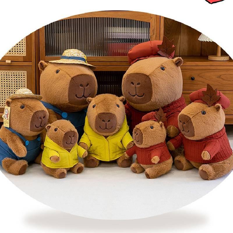 Capybara Clothes Cotton Plush Toy Stuffed Animal Doll Decorations Kids Gift