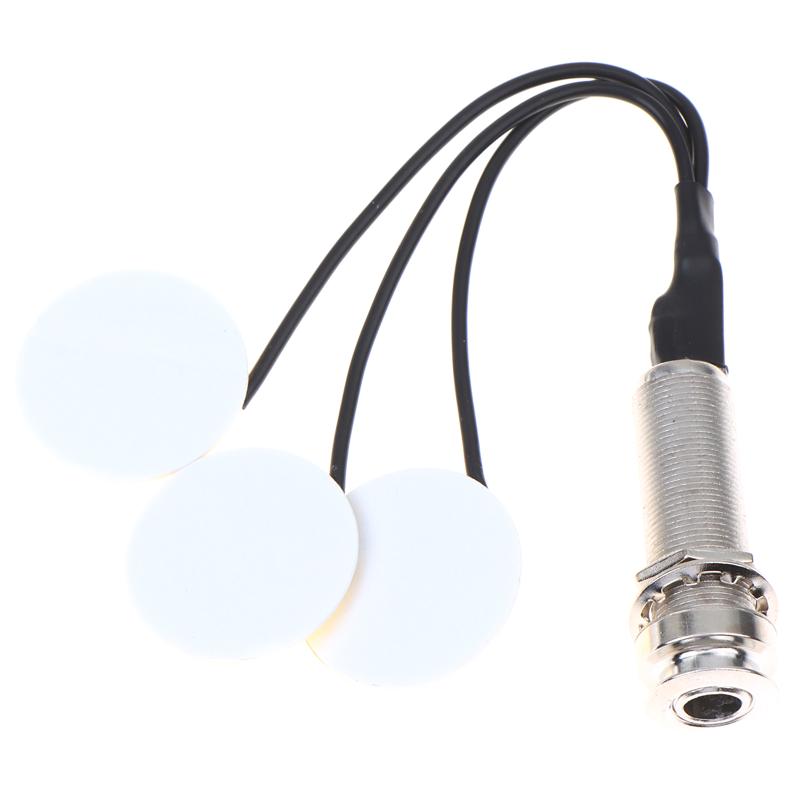 Metal Pickup Piezo Contact Microphone Transducer Prewired Amplifier Microphone Pickups With End Pin Jack For Mandolin Guitar