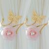 2pcs Flower Butterfly Design Curtain Strap, Minimalist Hollow Out Curtain Buckle For Bedroom And Living Room Decor Home Decor