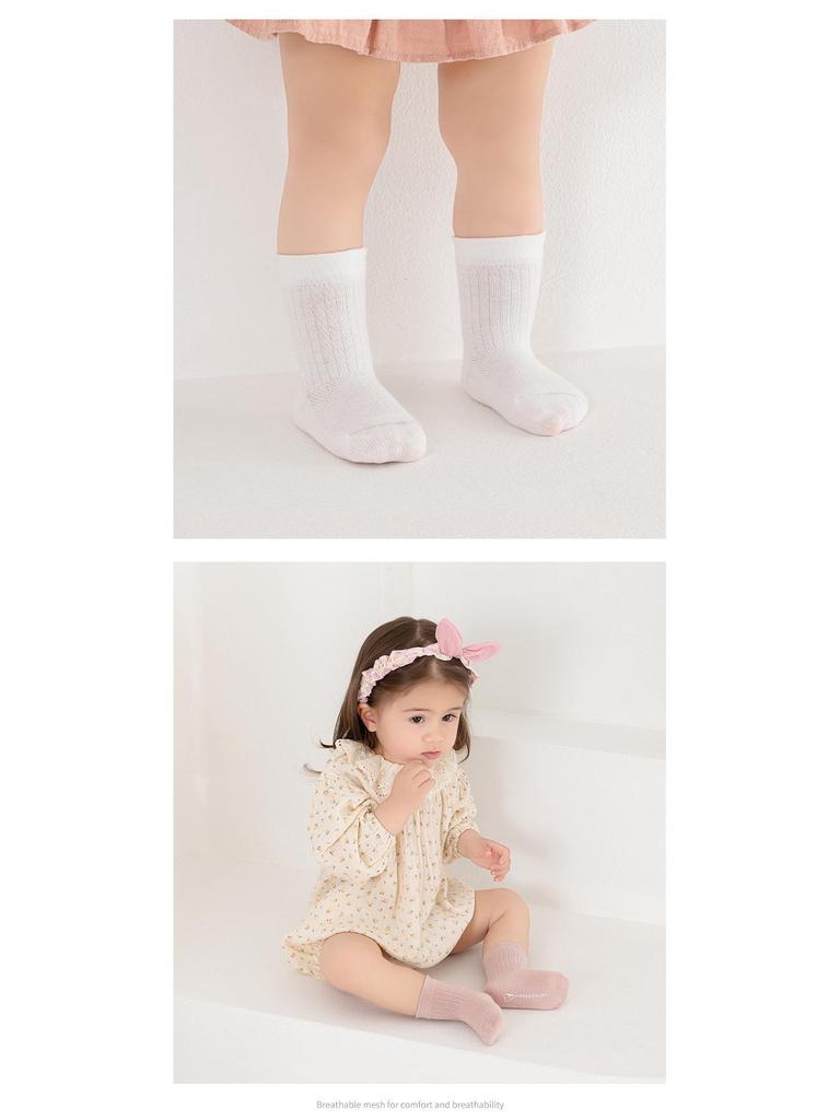 Pure Cotton Newborn Baby Socks - Seamless, Loose Cuff for Boys & Girls