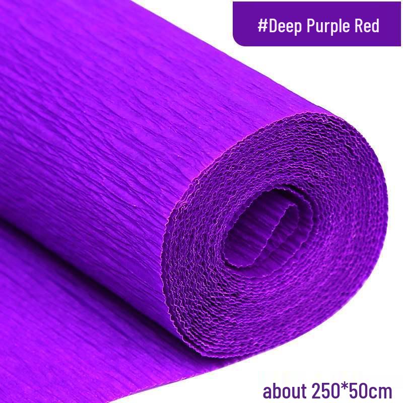 Thickened Colored Crepe Paper for DIY Flower Making: Pleated, Rolled Edge Handmade Material.