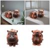 Cute Decorative Hippo Baby Statue Resins Pygmy Hippo Figurine Miniature for Living Room and Nursery Bedroom Decoration