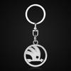 1Pcs Metal Car Badge Keychain Zinc Alloy Keyrings Auto Accessories For Skoda Octavia MK2 MK3 2 3 A7 Fabia Karoq Kodiaq Superb Rapid Kamiq