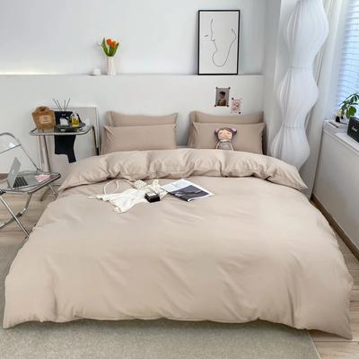 Set copripiumino tinta unita, morbido, confortevole, traspirante, stile semplice, set di biancheria da letto, copripiumino in microfibra spazzolata con 2 federe