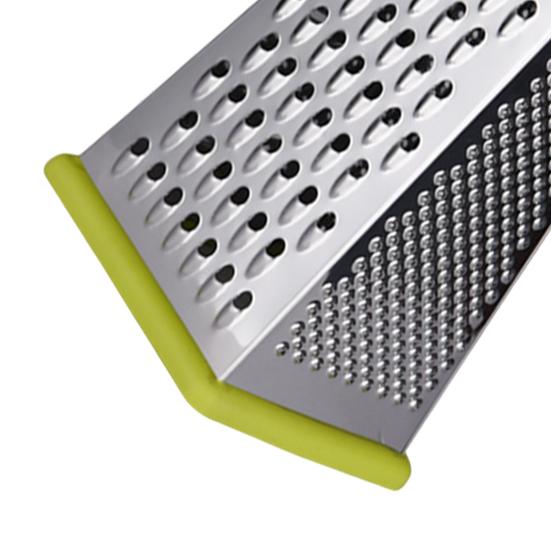 Gemüsereibe Rutschfester Boden Ergonomischer Griff mit Rutschfestem Gummiring Vierseitige Kartoffel-Käsereibe Gemüseschneider für Restaurant