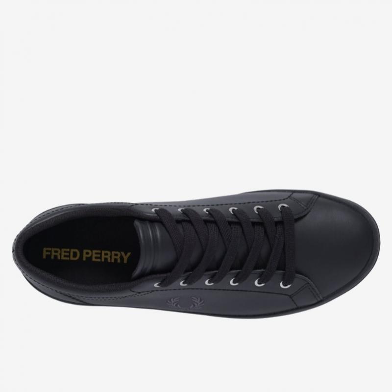 Fred Perry Men S Triple Black Leather SneakerS Sfpm2531306 102