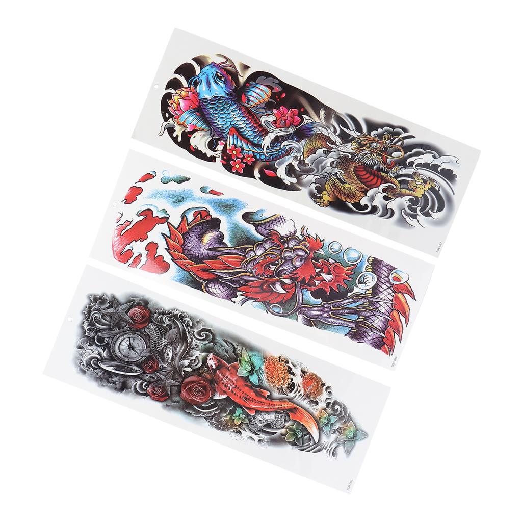 Waterproof Full Arm Tattoo Sticker Unisex Exquisite Pattern Temporary Tattoo Sticker