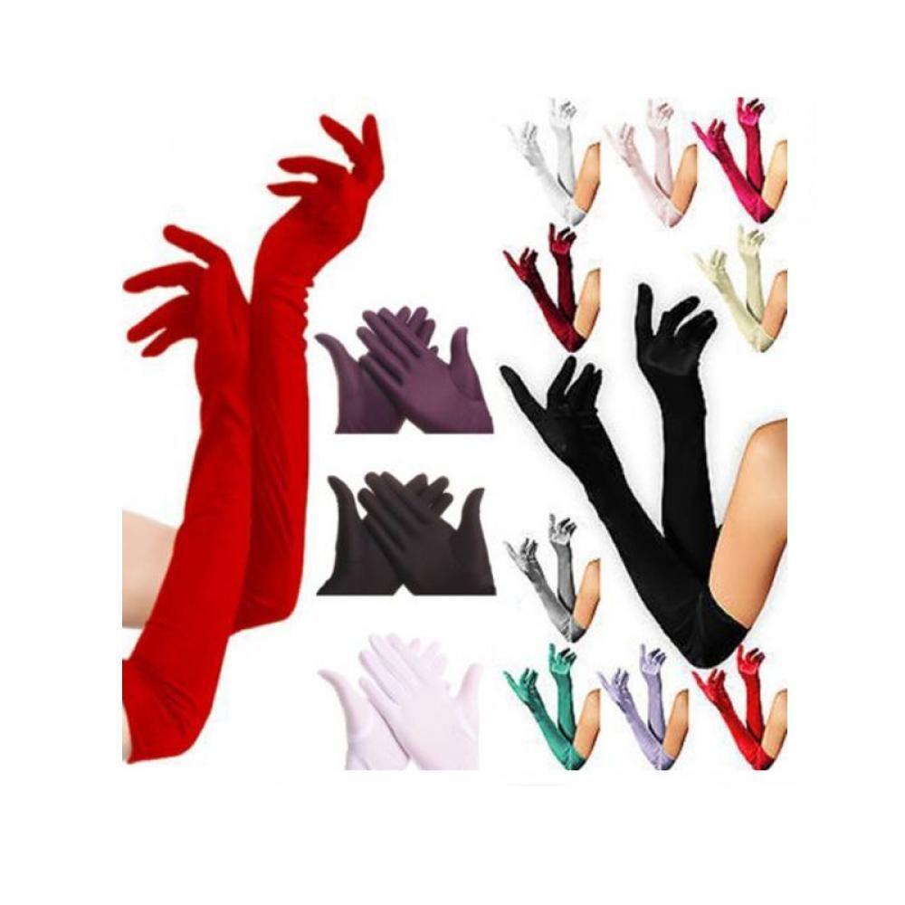 Lady Wedding Bridal Opera Prom Costume Long Satin Gloves