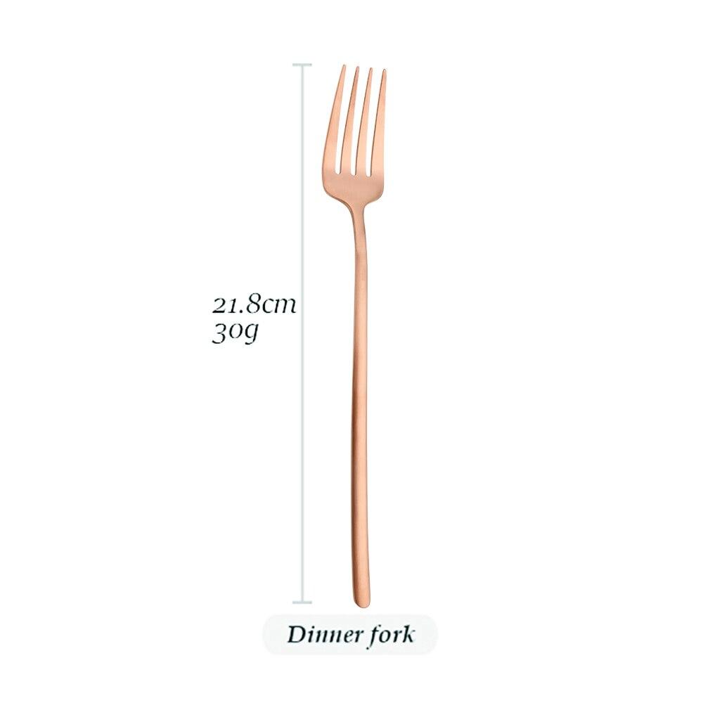 Vintage Rose 304 Stainless Steel Dinnerware Set Cutlery Matte Flatware Dinner Knife Fruit Fork Spoons Chopsticks Tableware Set