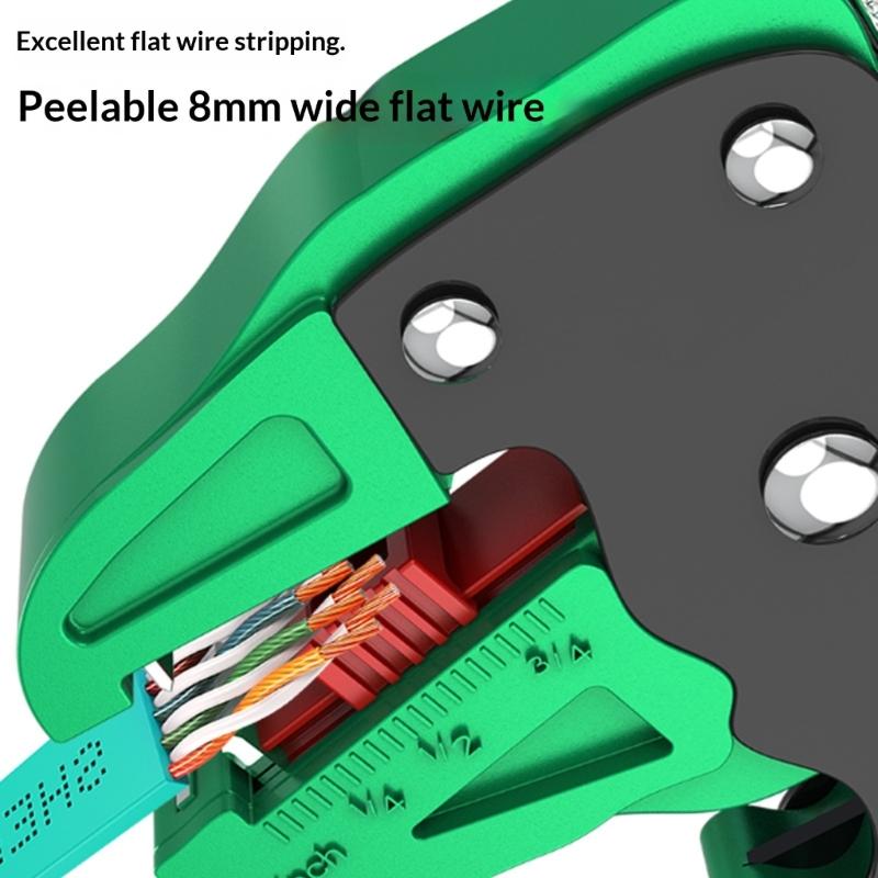 Wire Stripper Automatic Peeling Function Efficient Cable Handling Comfortable Grip Handle Safety Lock Mechanism Ergonomic