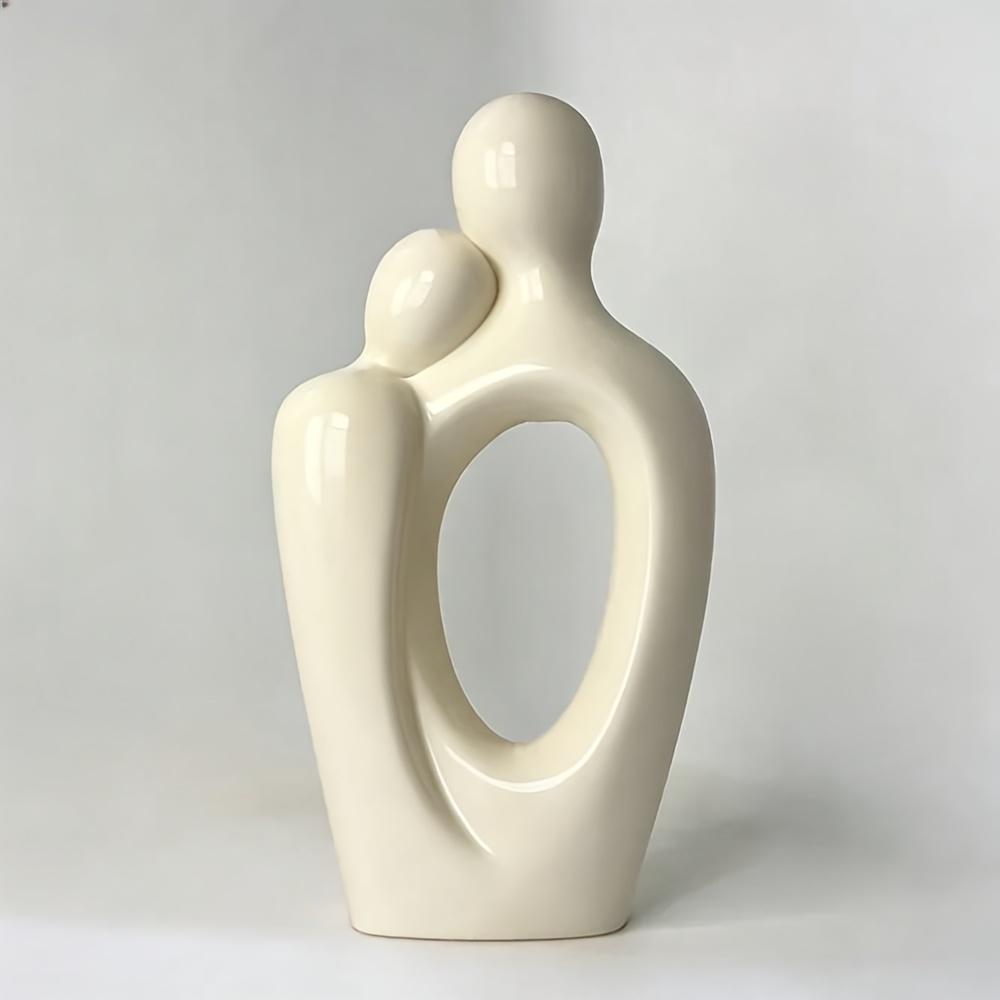 Couples Embrace Sculptural Ornaments, Love Themed Home Decor Suitable for Living Rooms, Desktops, and Holiday Decorations
