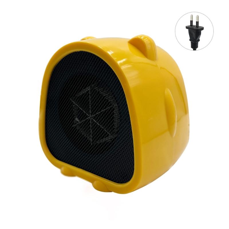 

Домашний обогреватель Теплый зимний маломощный портативный для ванной комнаты Быстрый нагрев Вентилятор Тепловентилятор Малошумный маленький вентилятор с горячим воздухом EU жёлтый