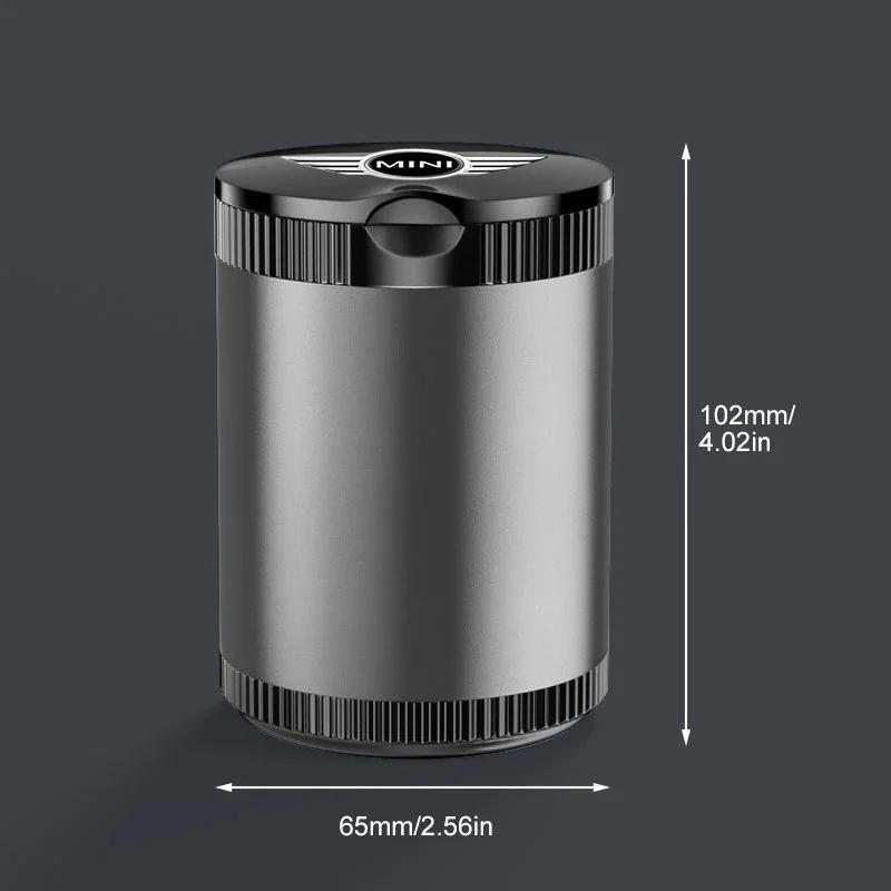 Car Ashtray With LED Light Lid Portable Metal Inner Liner Ashtray For BMW Mini Cooper One S R50 R53 R56 R60 F55 F56 F57 Clubman