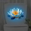 Self-Adhesive Lotus Glow-in-the-Dark Toilet Sticker Bathroom Toilet Lid Decoration Ambiance Decorative Sticker Wall Decor Decal
