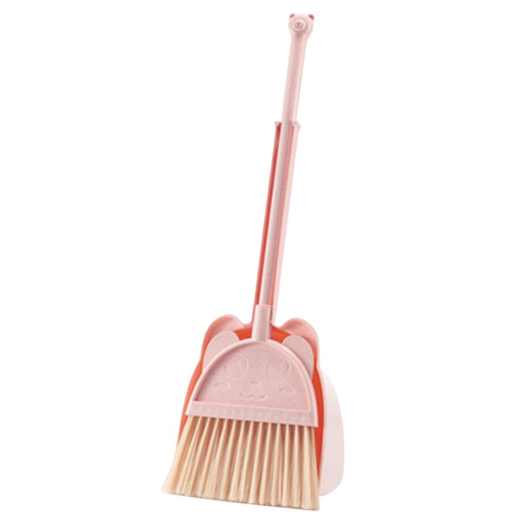 Small Broom and Dustpan Set for Toddler Kids Cleaning Tool Playset Birthday Gift for Boy Girl Household Pretend Play Toy