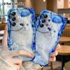 Phone Case: 2D flat Samsung Galaxy A34 A35 M05 M06 S20 S22 S21 FE Plus 5G protective case, white long-haired cat, perfect Christmas and Halloween holi